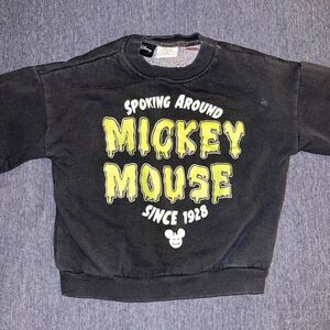 zara kids mickey halloween crewneck